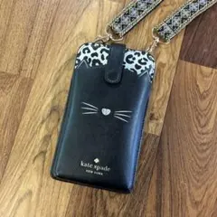 kate spade 猫 スマホショルダーバッグ