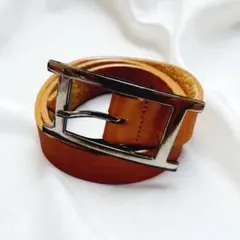 メンズ レディースレザーベルト 茶色 カジュアル