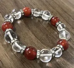 水晶 カーネリアン デザインブレスレット
