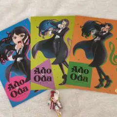 Ado 尾田栄一郎 ポストカード3枚 UTA ミニフィギュア ワンピース
