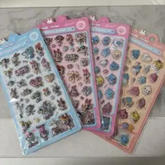 パワーパフガールズ しずくちゃん ぷっくりシール 立体シール 4枚セット