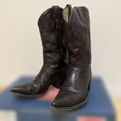 トニーラマ　ウエスタンブーツ　9E 絶版　リザード　チェリーブラック