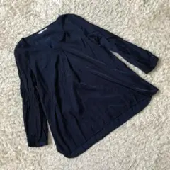 《 ESSEME 》ネイビー チュニック 長袖 トップス Mサイズ シンプル