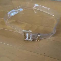 クリアプラスチック ゴールドバックル ベルト