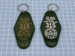 ツインピークス　ホテルキータグ　ホワイト＆ゴールド2種　グレートノーザンホテル