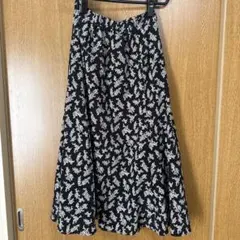 ナノユニバースフレアスカート ひざ丈