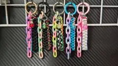 パラコード製キーホルダー5点セット(002)