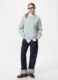 UNIQLO ウォッシャブルミラノリブクルーネックセーター