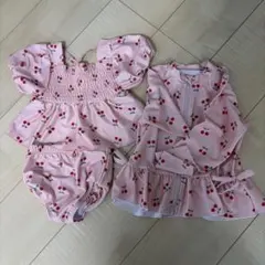 バースデイ futafuta チェリー柄 水着セット 90cm