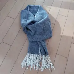 レディース　メンズ　ユニセックス　マフラー　シンプル　防寒　襟巻き　黒　グレー