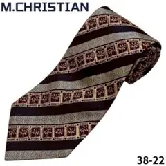 M.CHRISTIAN ネクタイ　ストライプ　おしゃれ　通勤　ビジネス　幾何学