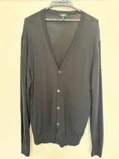 UNIQLO ブラック Vネック カーディガン ニット セーター 黒