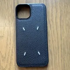 iPhone14用レザー風ソフトケース 黒