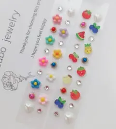 40粒　耳つぼジュエリー　ステンレス　フルーツ