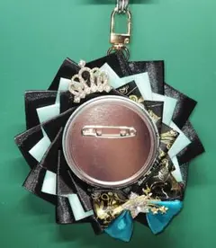 痛ロゼット 【ミントグリーン×黒(ブラック)×金色(ゴールド)】