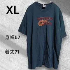 アメリカ古着 Tシャツ 黒 フライドプリント XL