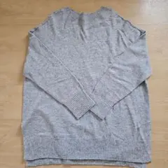 UNTITLED グレー 長袖ニットセーター