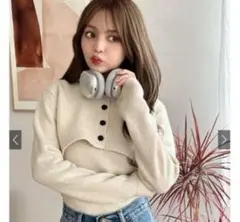 グレイル GRL クロップド丈ボレロXノースリーブニット