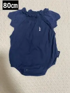ベビー80㎝半袖ロンパース　EASTBOYネイビー