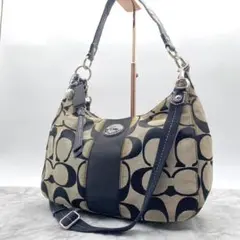 コーチ ショルダーバッグ 2WAY 肩掛け 斜め掛け キャンバス 19281