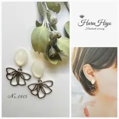 №1815 ❁¨̮ シルバーフラワーのピアス・イヤリング