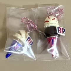 サーティワン マスコット 2 キャラメルリボン ストロベリーチーズケーキ チョコ