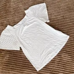 Sunauna レース袖 ホワイトTシャツ 38のサムネイル