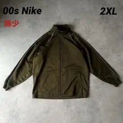 【稀少】00sNikeトラックジャケットXXLオリーブグリーンY2KナイキFIT