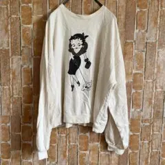 Betty Boop ベティブープ Tシャツ ロンT ホワイト Mのサムネイル