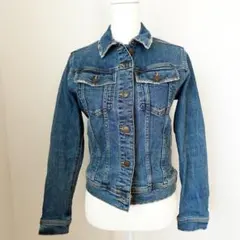 ZARA TRF ダメージ加工 デニムジャケット Gジャン XS ストレッチ
