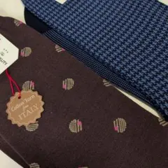 25〜27㌢ ２足 ドット柄＆パピートゥース柄 イルレガロ Ilregaloのサムネイル