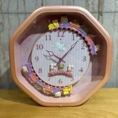 2006年 チャーミーキティ からくり 壁掛け時計 スクエア ピンク 2006年 チャーミーキティ からくり 壁掛け時計 スクエア ピンク