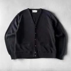 レア 60s Lombardy アクリルニットカーディガン ブラック L 黒