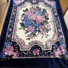 【セール】ALBERTO VALENTINO アクリル毛布 花柄140×200