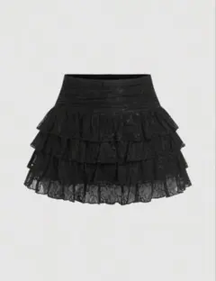 SHEIN MOD レース ミニスカート ブラックのサムネイル