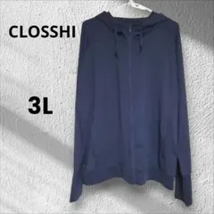 【3L】クロッシー CLOSSHI SPORTS UVカット フルジップパーカのサムネイル