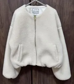 GLOBAL WORK グローバルワーク ボアブルゾン オフホワイト 130