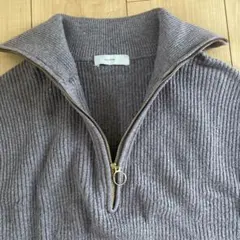 ジッパー付きセーターベスト