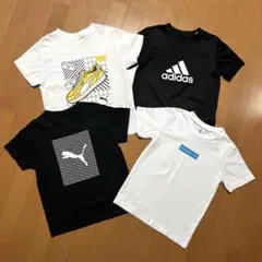 【おまとめ美品あり】PUMA・adidasTシャツ ４枚セット130 センチ