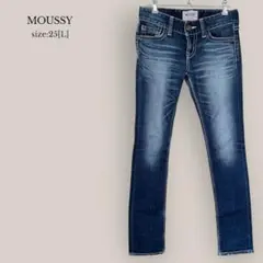 【マウジー】MOUSSY スキニーデニム　ストレッチ　ローライズ　25