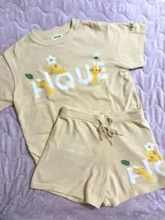 【美品】ジェラピケ 黄ピクミン 半袖プルオーバーショートパンツセット
