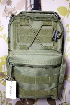 ボディバッグ　タクティカル　ミリタリー 　アウトドア　登山　オリーブ