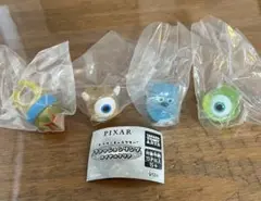 ピクサーキャラクター　ファッションリング　ロイヤルクリアカプセルトイ 4個セット