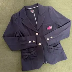 【メゾピアノ】 ジャケット 160 女の子 ネイビー　紺