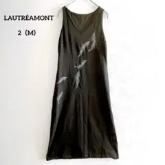 LAUTRÉAMONT 羽根刺繍 ノースリーブ ワンピース M ロートレアモン