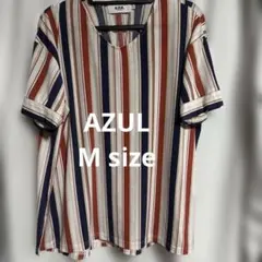 AZUL by moussy ストライプVネック　冷感 M sizeのサムネイル