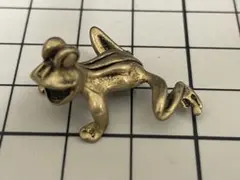 カエルの置物 真鍮製 ミニチュア 縁起物 27