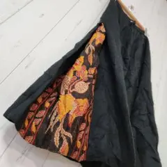 希少 ヴィンテージ ウールロングスカート【L～XL】Aライン 裏地タペストリー