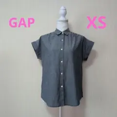 GAP フレンチスリーブソフトコットンシャツ　レディース　ブルー　XSのサムネイル