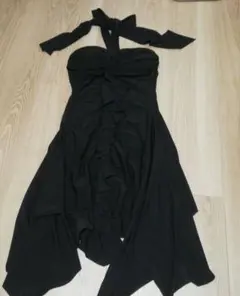 新品　アシンメトリー　ドレス　ワンピース　黒